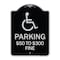 Signmission Handicapped Parking $50 to $300 Fine Heavy-Gauge Aluminum Sign, 24" x 18", BS-1824-24660 A-DES-BS-1824-24660 - alternate 1
